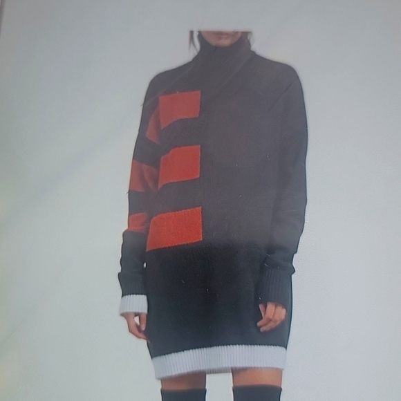 Volcom Stripe Turtleneck Sweater Dress - Picture 1 of 4